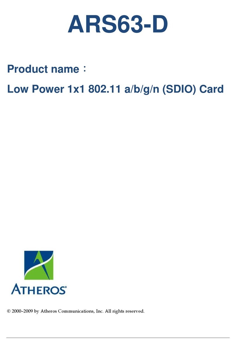 Atheros ARS63-D manual