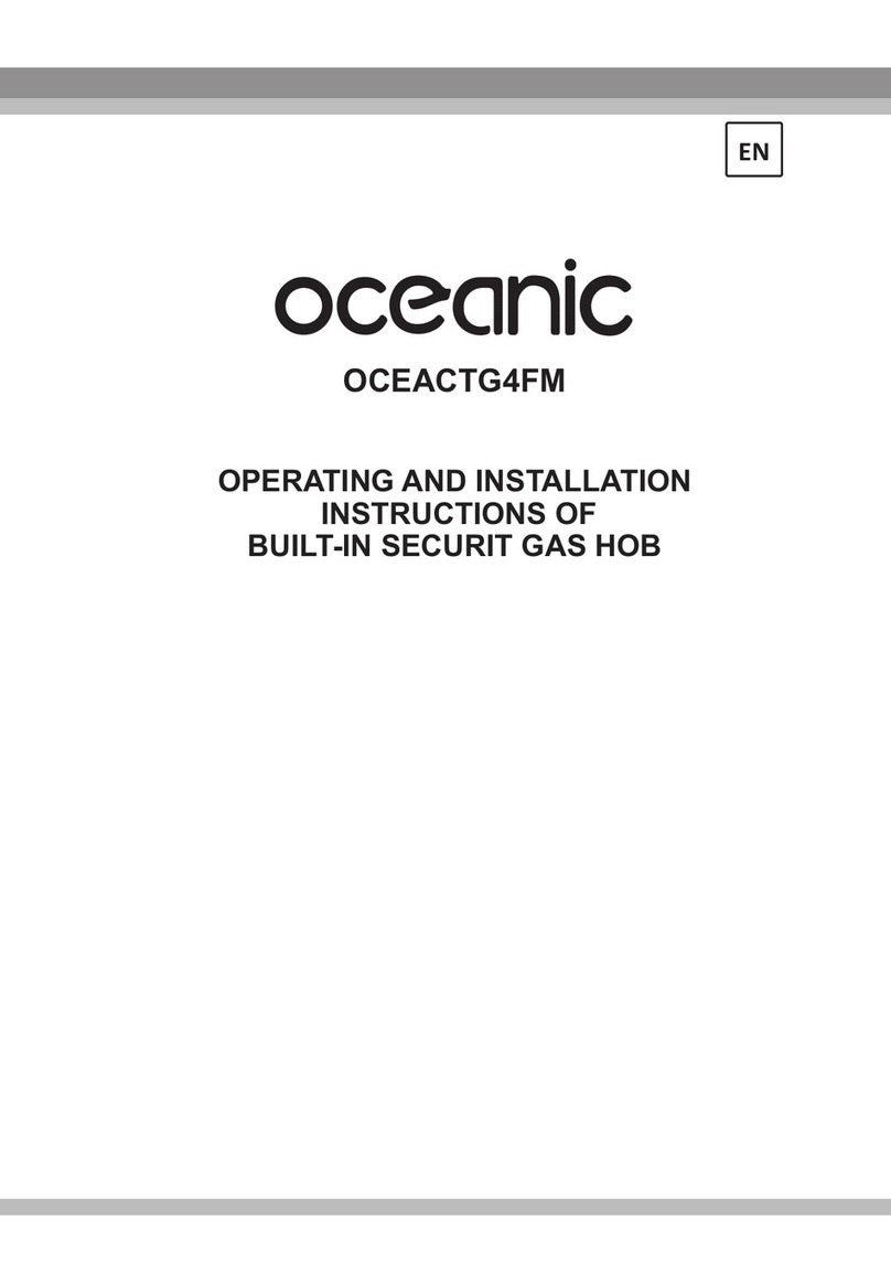 Oceanic OCEACTG4FM Operating and installation instructions
