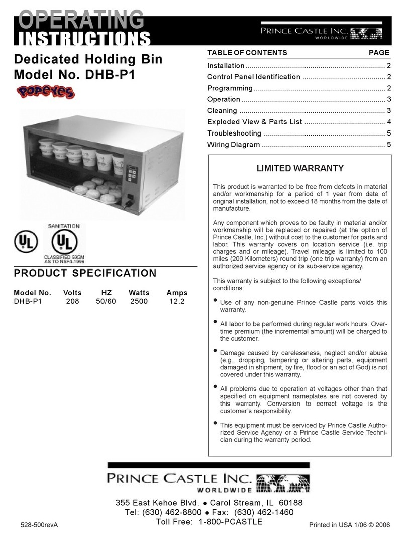 Prince Castle DHB-P1 User manual