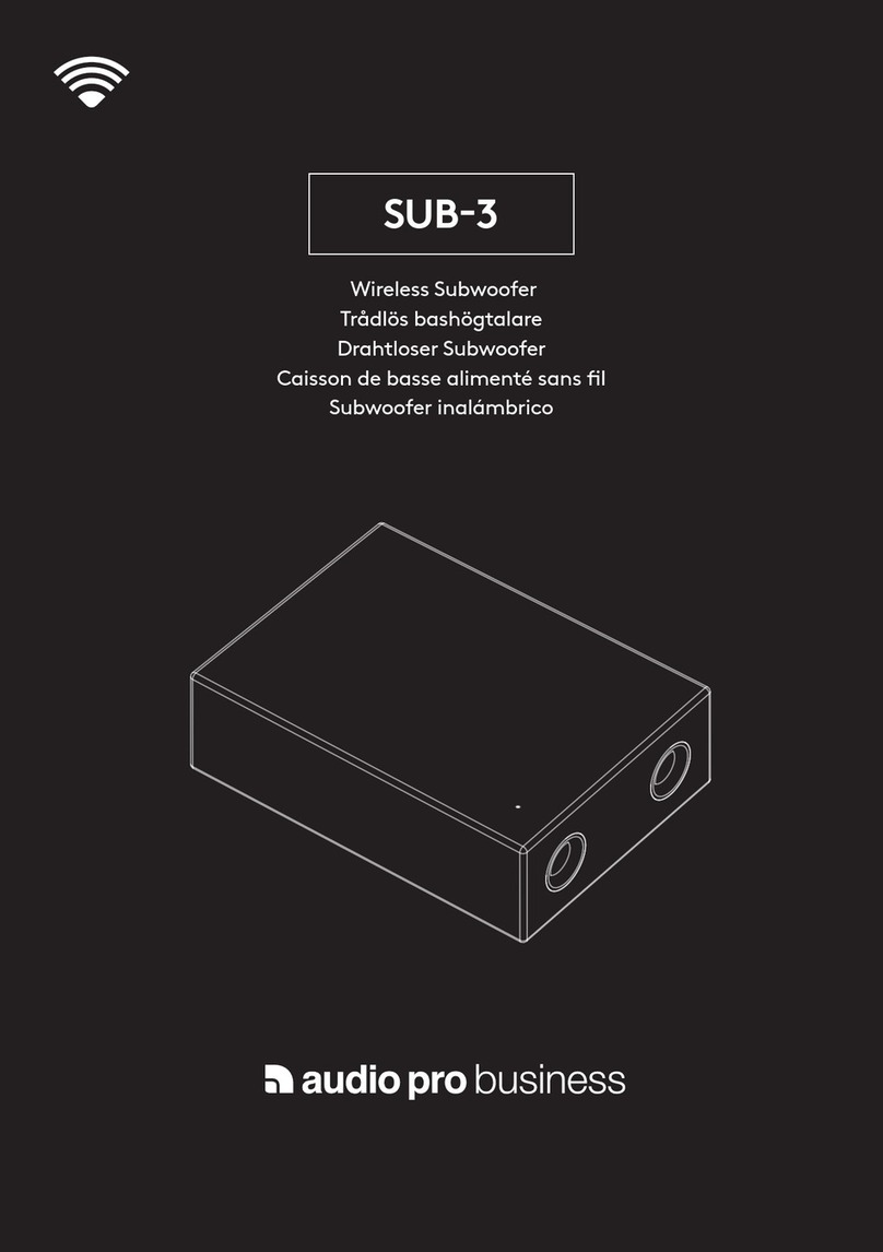 Audio Pro Business SUB-3 manual