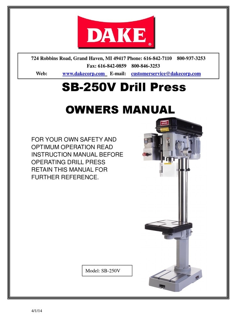 Dake SB-250V User manual