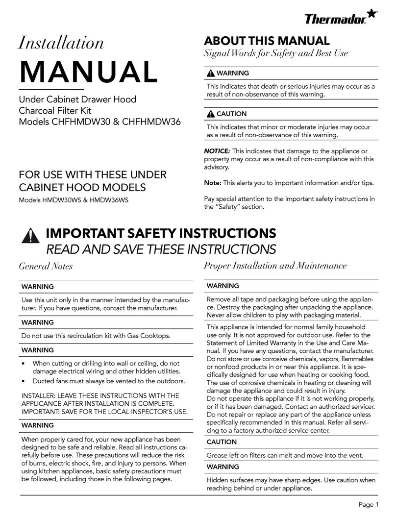 Thermador CHFHMDW30 User manual