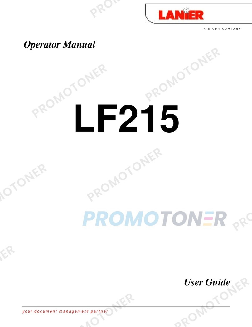 Lanier LF215 operating instructions