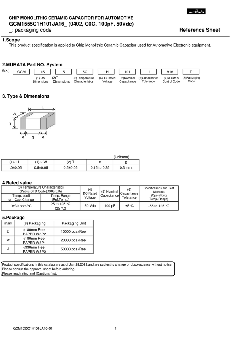 Murata GCM1555C1H101JA16 User manual Murata GCM1555C1H101JA16 User manual