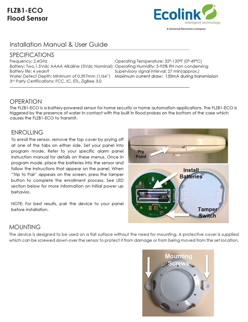 Ecolink FLZB1-ECO Installation manual & users guide