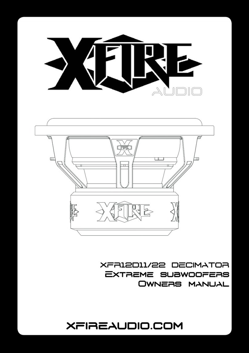 XFIRE AUDIO XFR12D11 DECIMATOR User manual