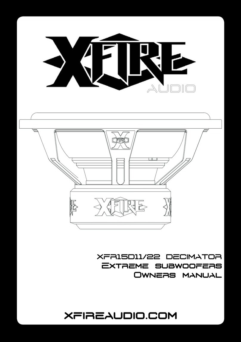 XFIRE AUDIO XFR15D11 DECIMATOR User manual