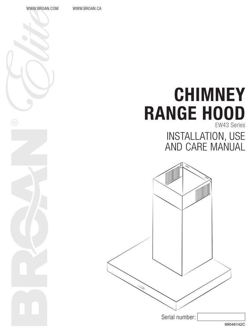 NuTone CHIMNEY EW43 Series Instruction and safety manual