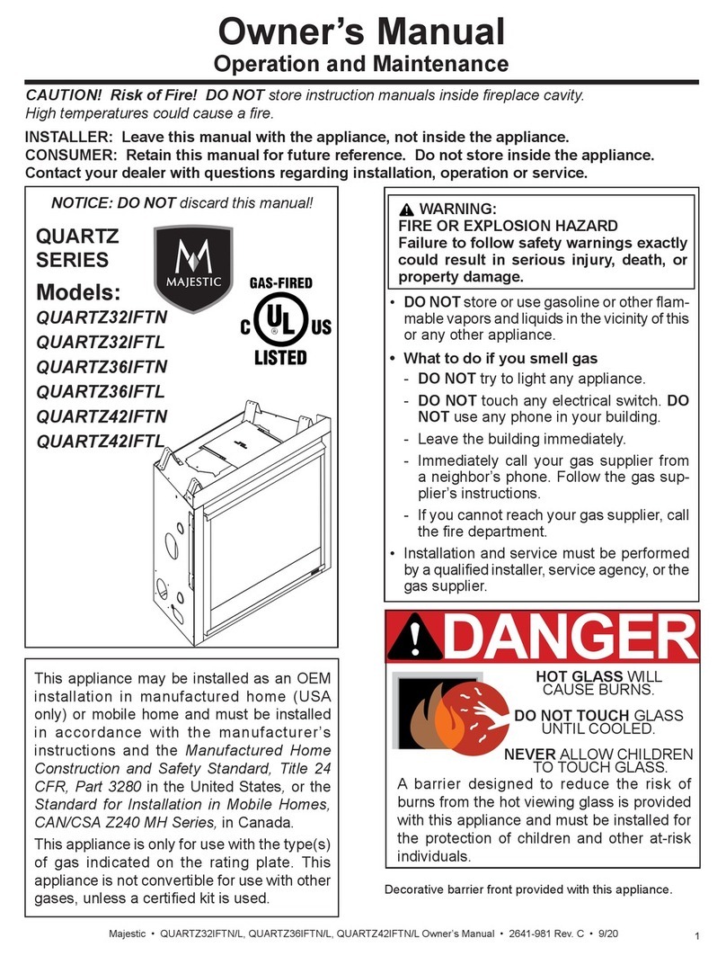 Hearth & Home QUARTZ Series User manual Hearth & Home QUARTZ Series User manual