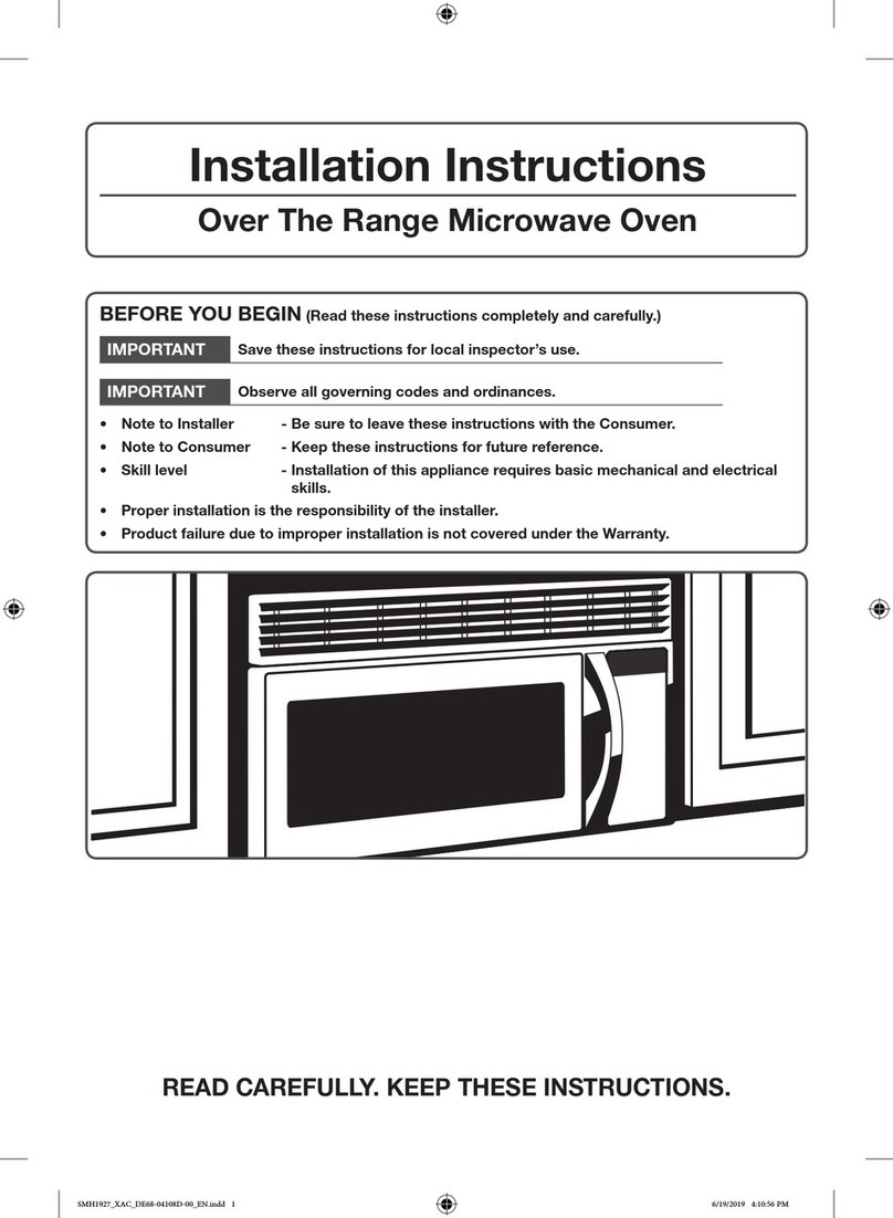 Samsung ME19R7041FW installation instructions