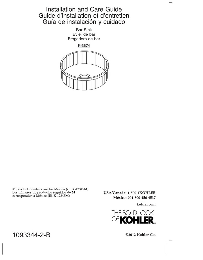 Kohler K-3674-NA Assembly instructions