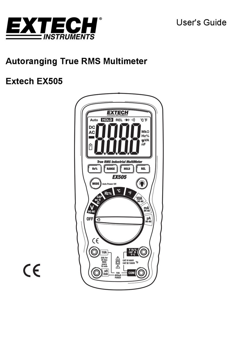 Extech Instruments EX505-K User manual Extech Instruments EX505-K User manual