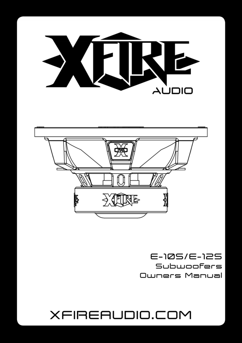 XFIRE AUDIO E-10S owner's manual