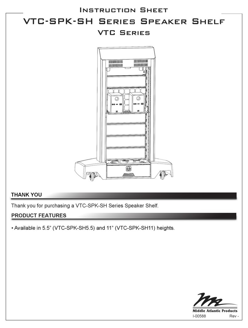 Middle Atlantic Products VTC-SPK-SH Series User manual Middle Atlantic Products VTC-SPK-SH Series User manual
