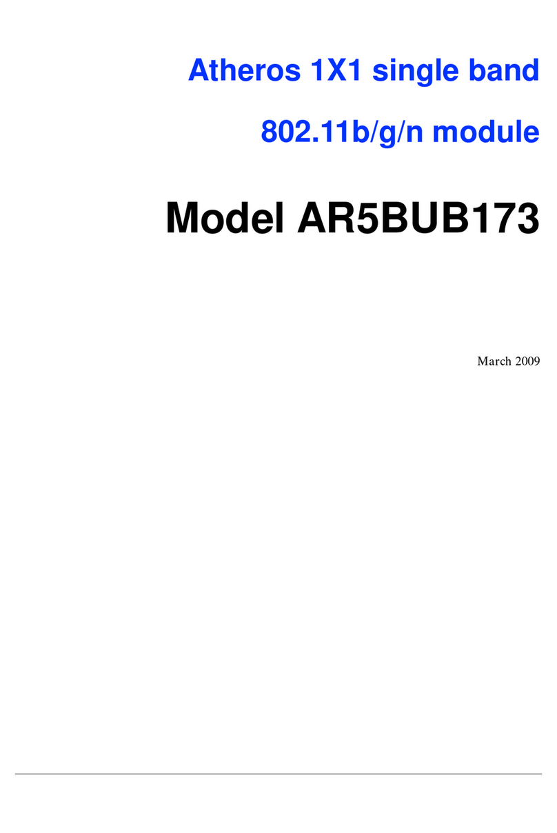 Atheros AR5BUB173 User manual