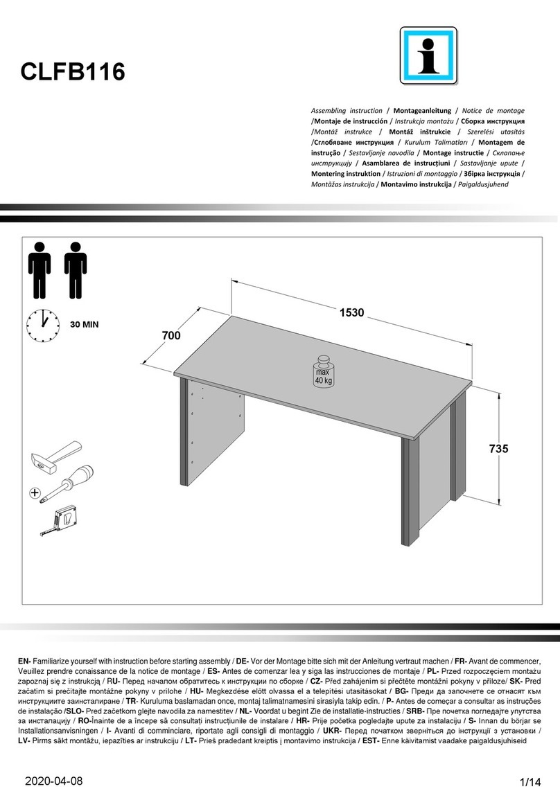 Möbelix MID.YOU CLIFF CLFB116 User manual