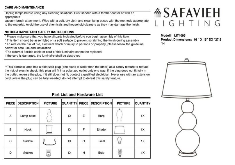 Safavieh LIT4095 User manual Safavieh LIT4095 User manual