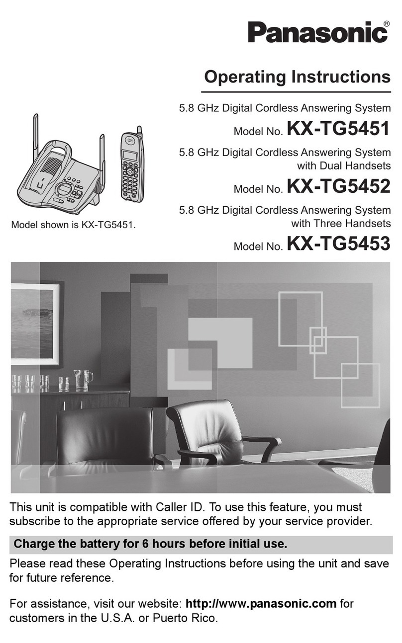Panasonic KX-TG5451 operating instructions