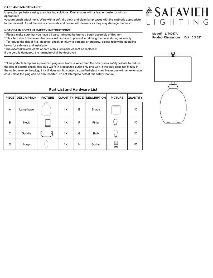 Safavieh LIT4067A User manual Safavieh LIT4067A User manual