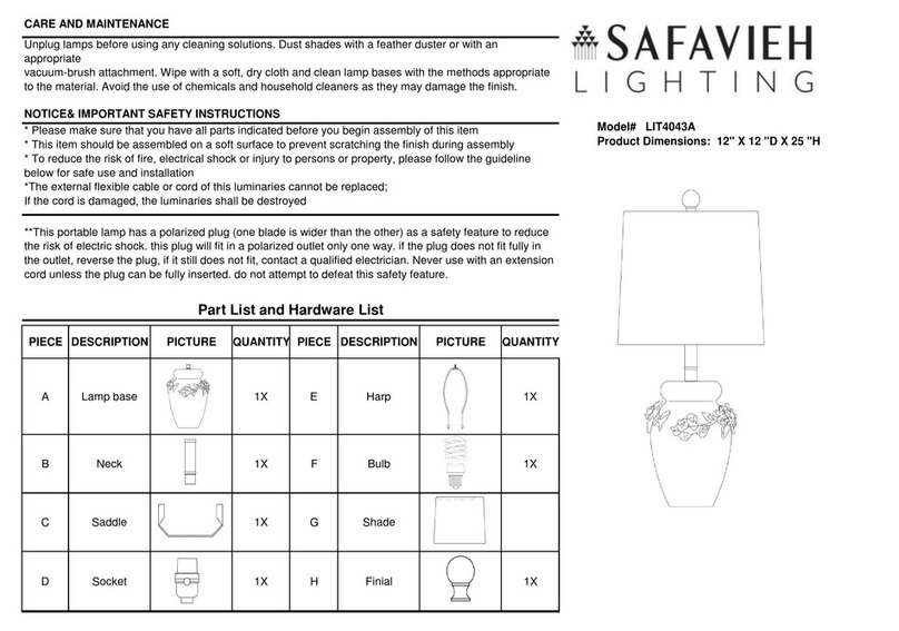 Safavieh LIT4043A User manual