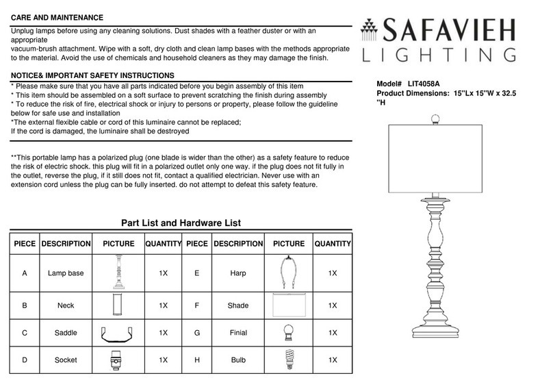 Safavieh LIT4058A User manual