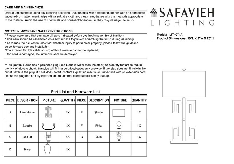 Safavieh LIT4071A User manual