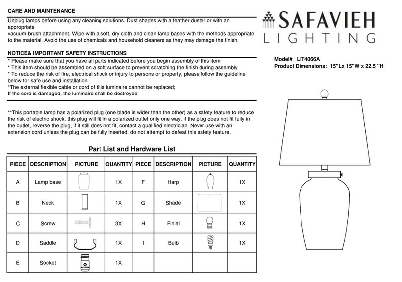 Safavieh LIT4066A User manual Safavieh LIT4066A User manual