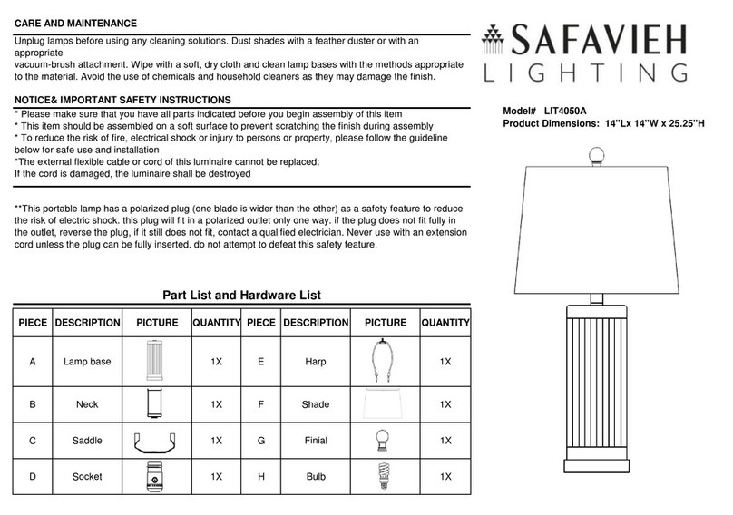 Safavieh LIT4050A User manual