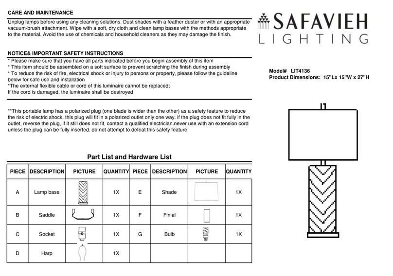 Safavieh LIT4136 User manual Safavieh LIT4136 User manual