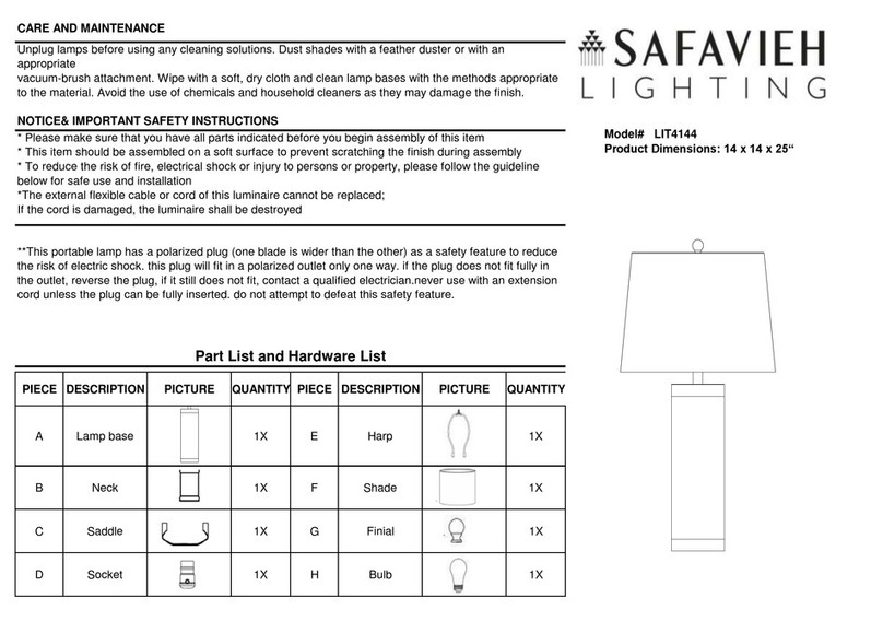 Safavieh LIT4144 User manual Safavieh LIT4144 User manual