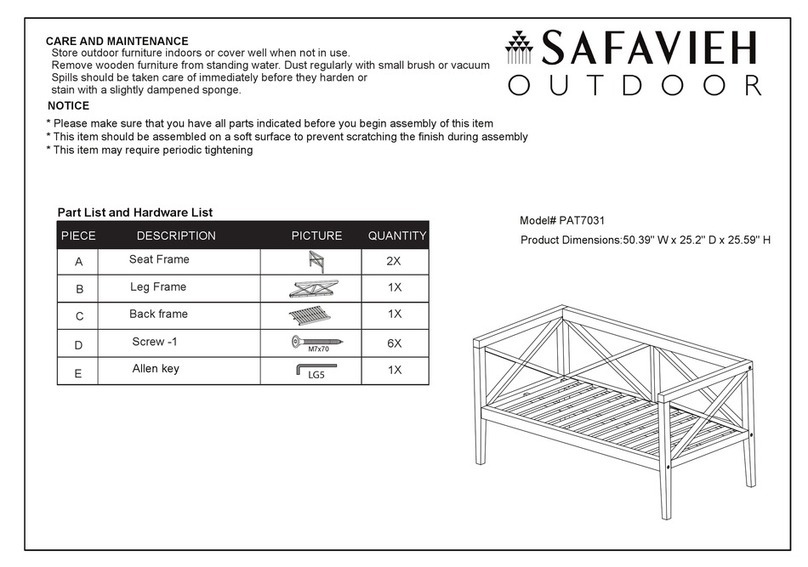 Safavieh PAT7031 quick start guide Safavieh PAT7031 quick start guide