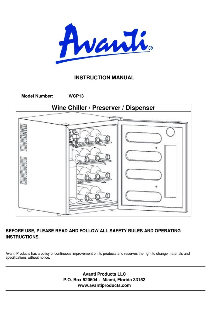 Avanti WCP13IS User manual Avanti WCP13IS User manual