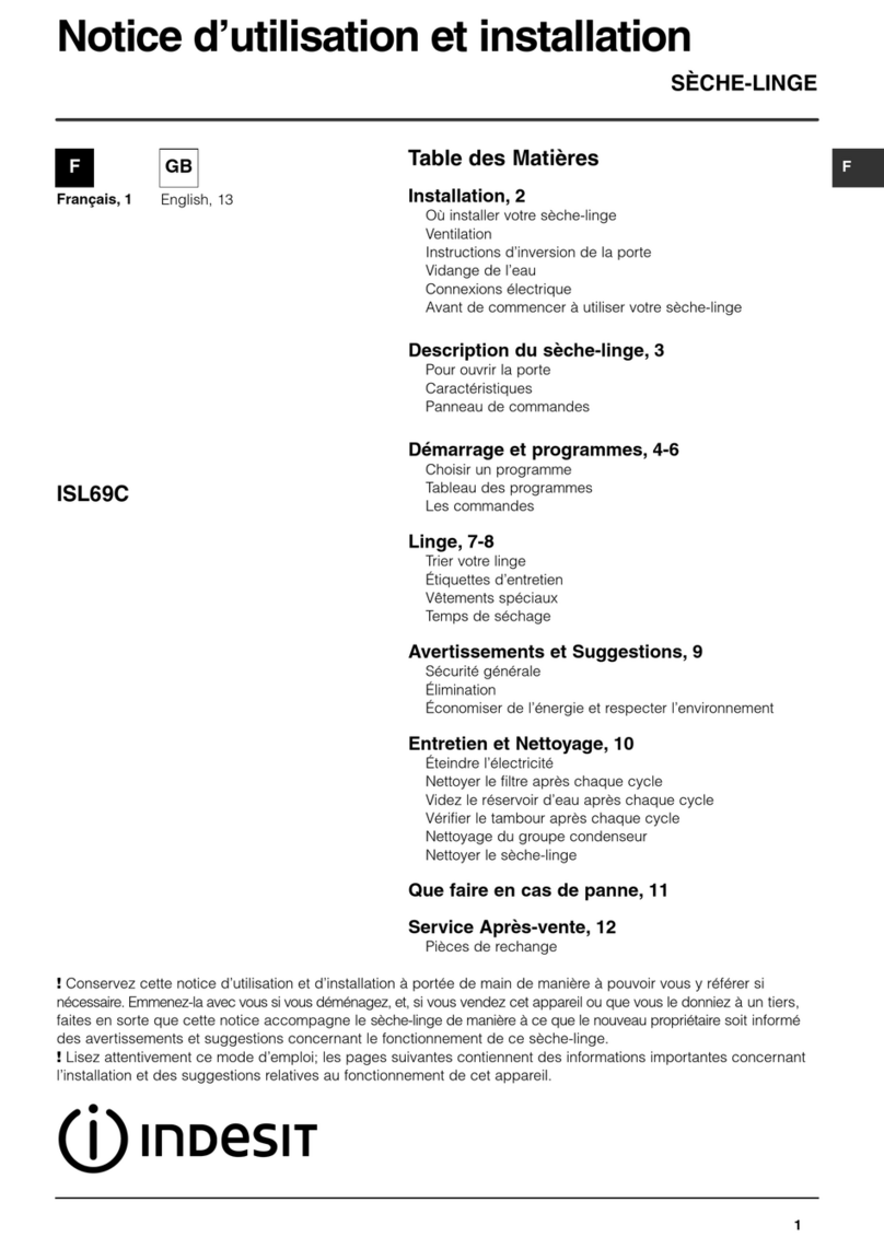 Indesit ISL69C User manual Indesit ISL69C User manual