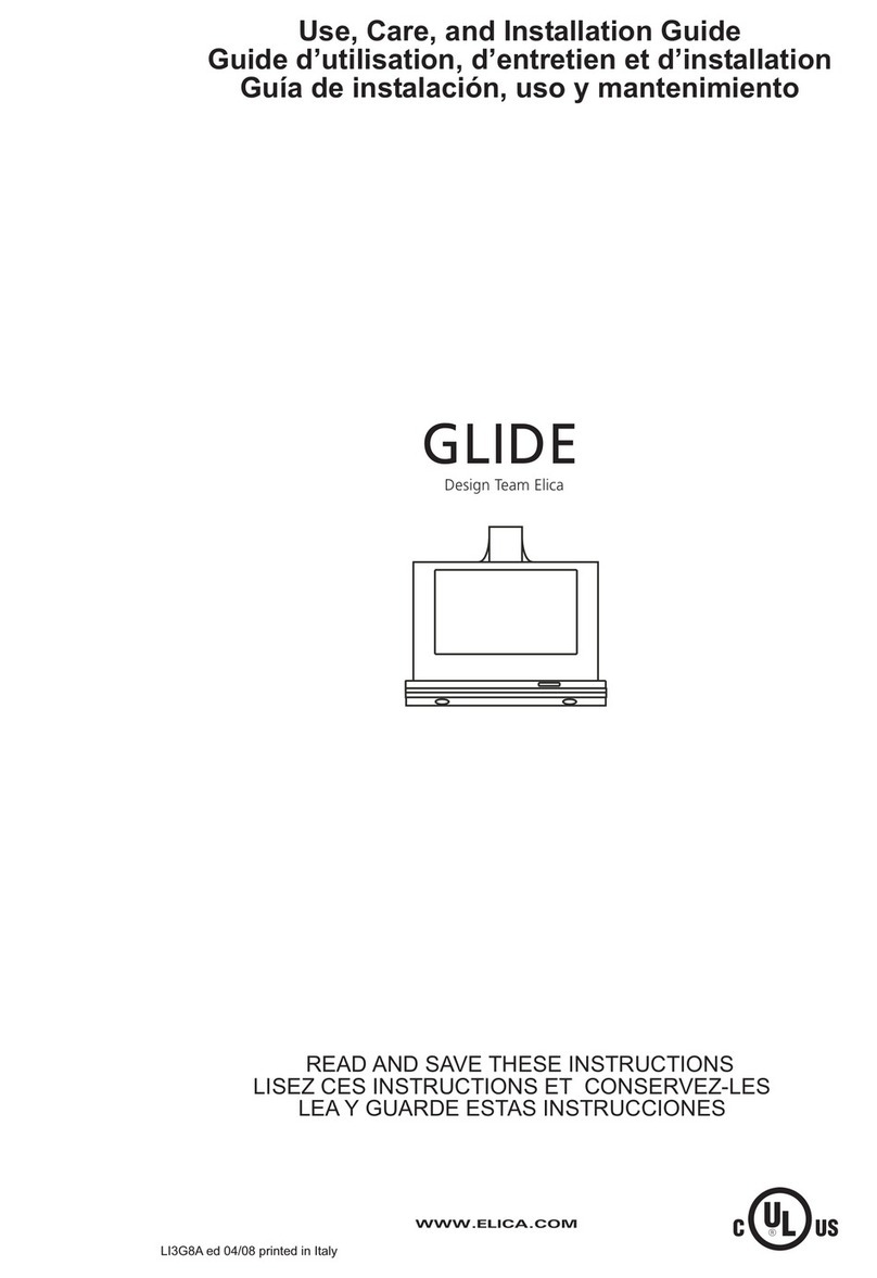 ELICA Glide EGL436SS Installation guide