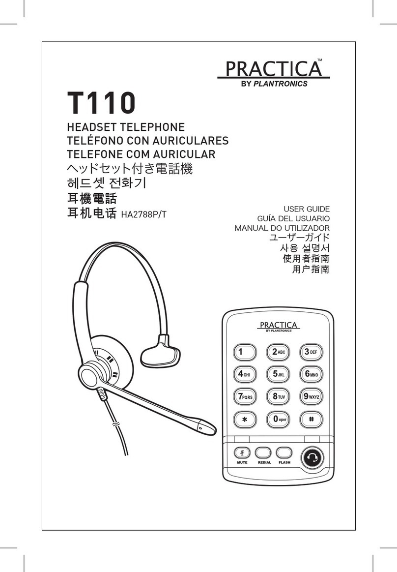 Plantronics PRACTICA T110 user guide