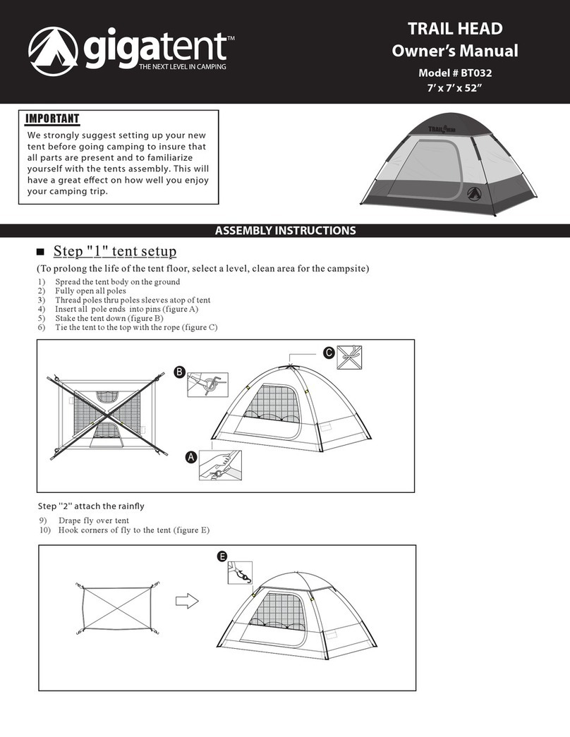 GigaTent TRAIL HEAD BT032 User manual GigaTent TRAIL HEAD BT032 User manual