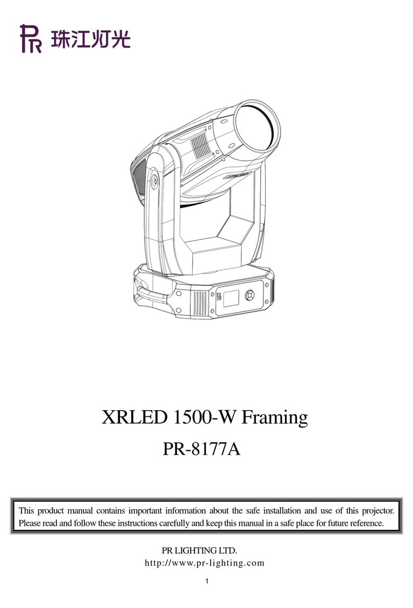PR Lighting XRLED PR-8177A product manual
