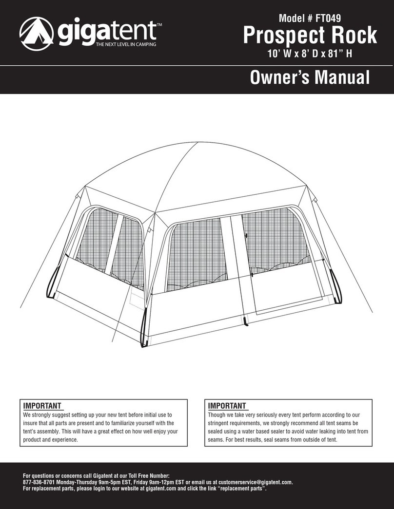 GigaTent Prospect Rock FT049 User manual GigaTent Prospect Rock FT049 User manual