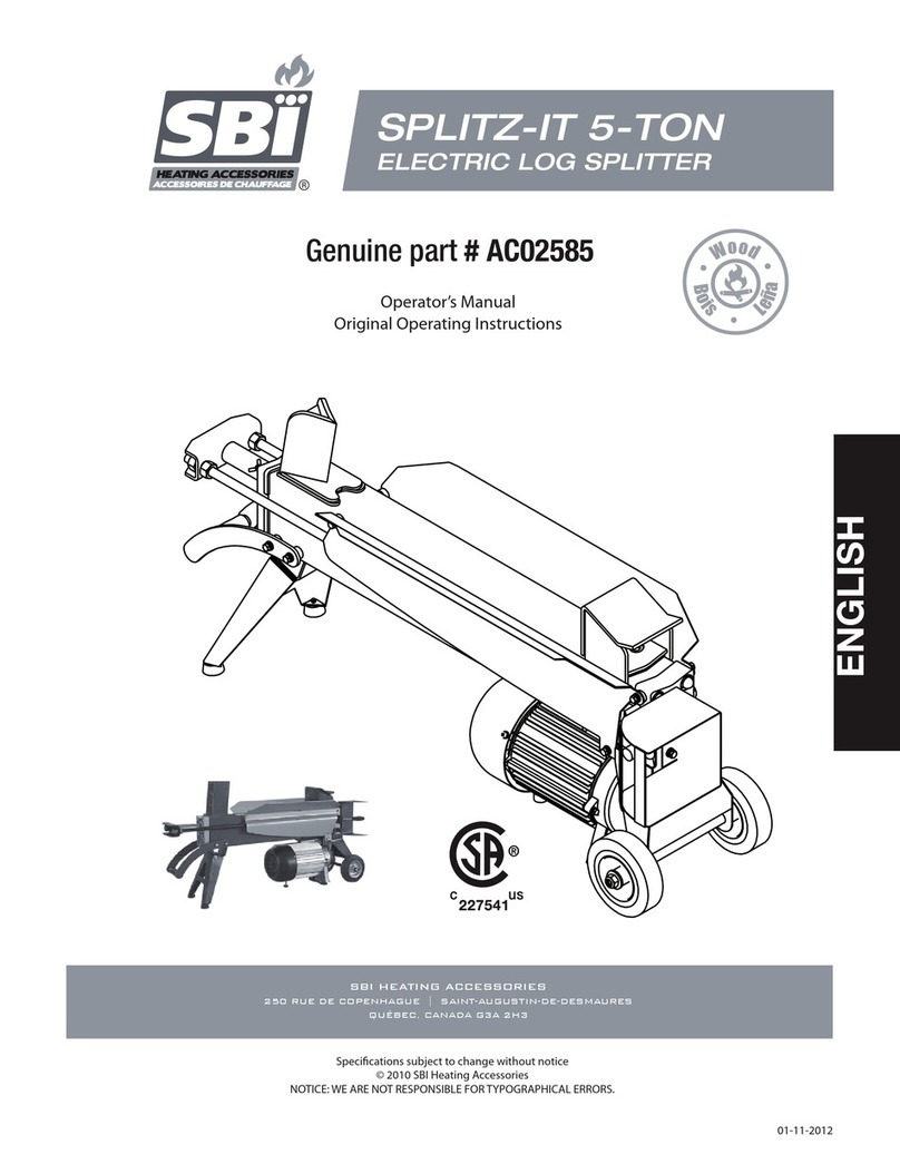 SBI Splitz-it 5-Ton Operator's manual