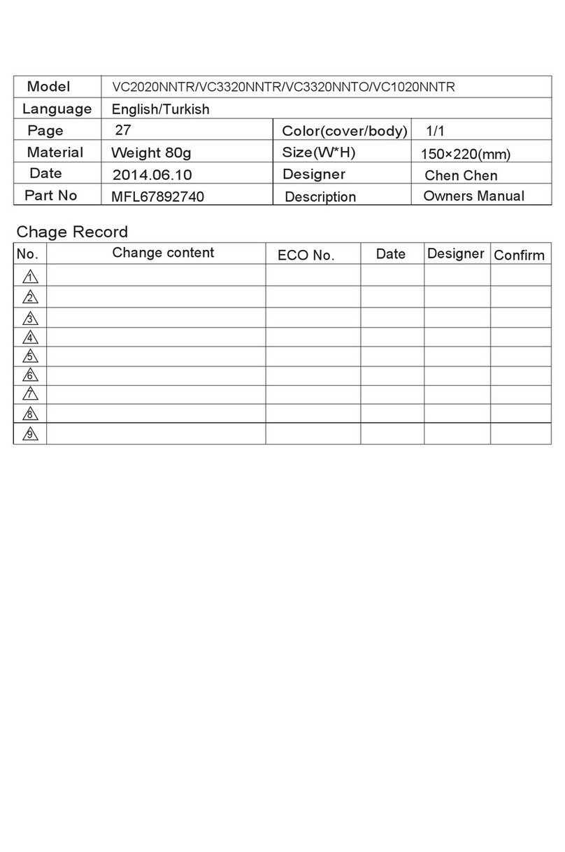 LG VC2020NNTR User manual