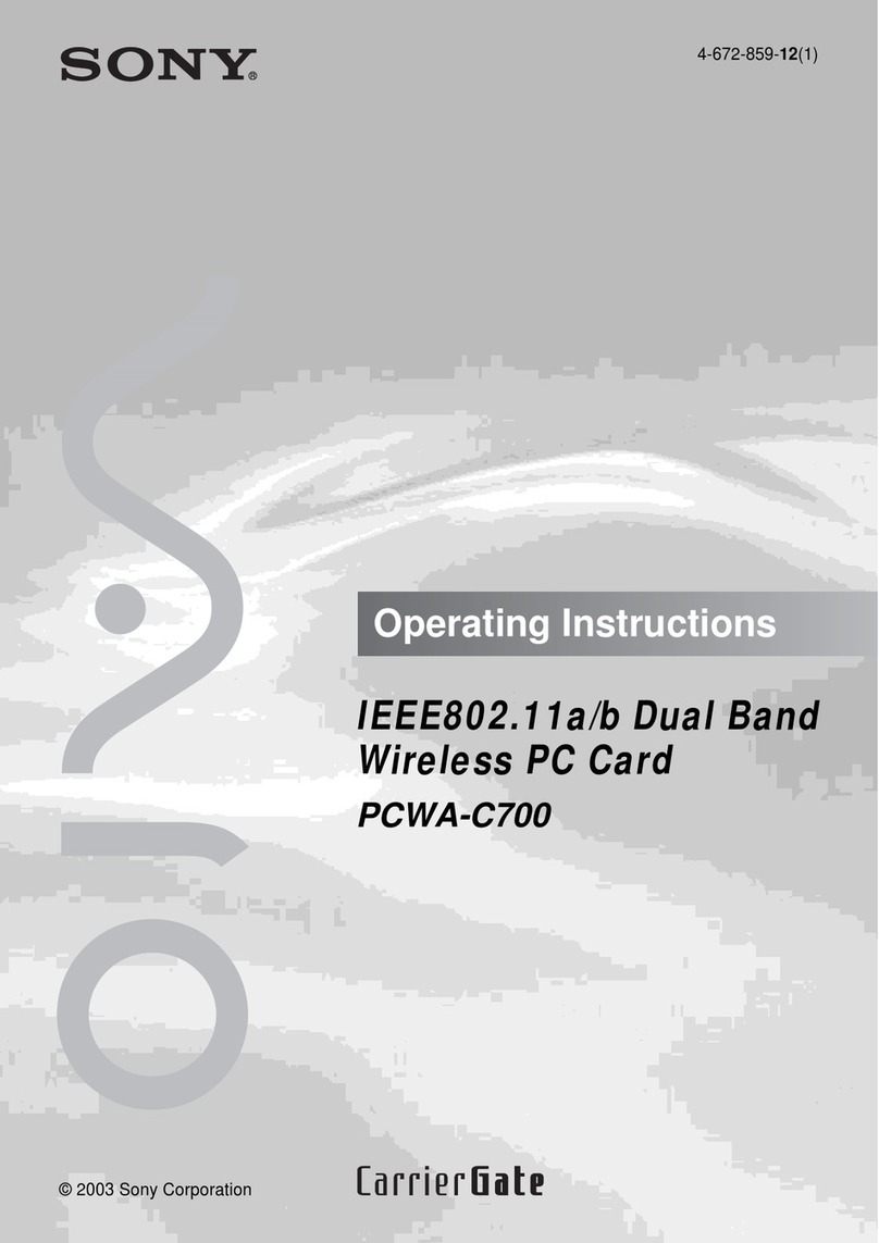 Sony Vaio PCWA-C700 User manual