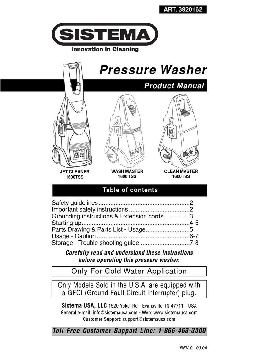 SISTEMA JET CLEANER 1600TSS product manual