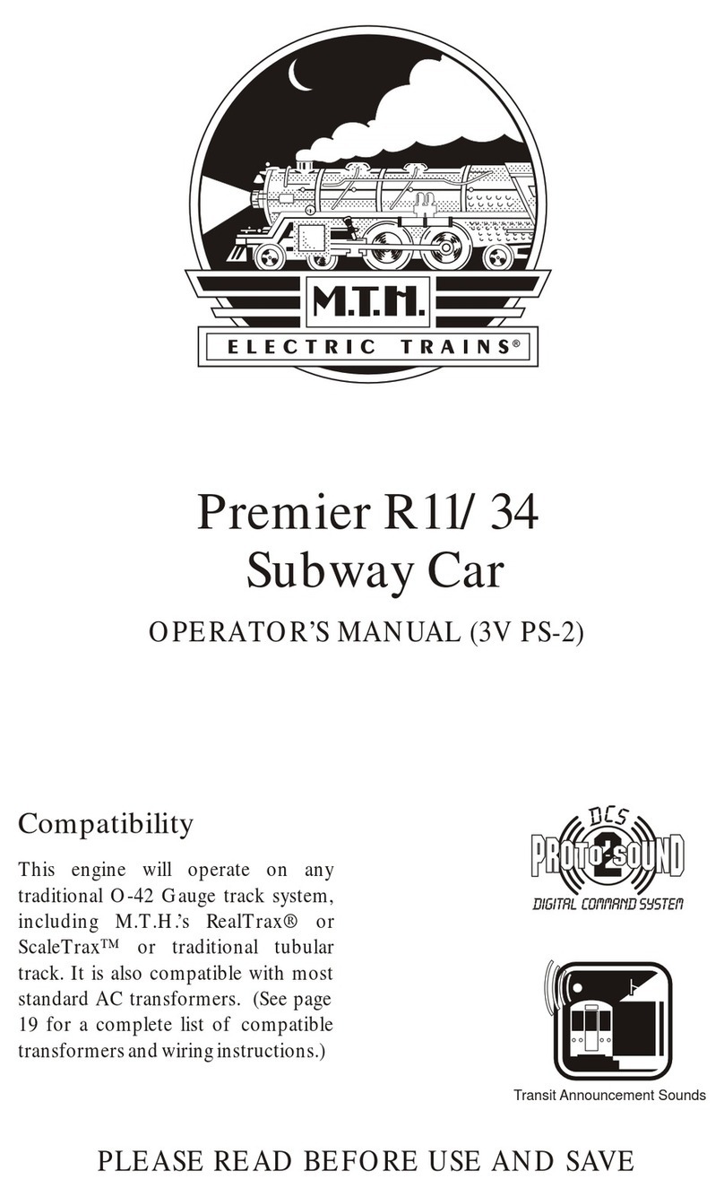 MTHTrains Premier R11 Subway Car Operator's manual MTHTrains Premier R11 Subway Car Operator's manual