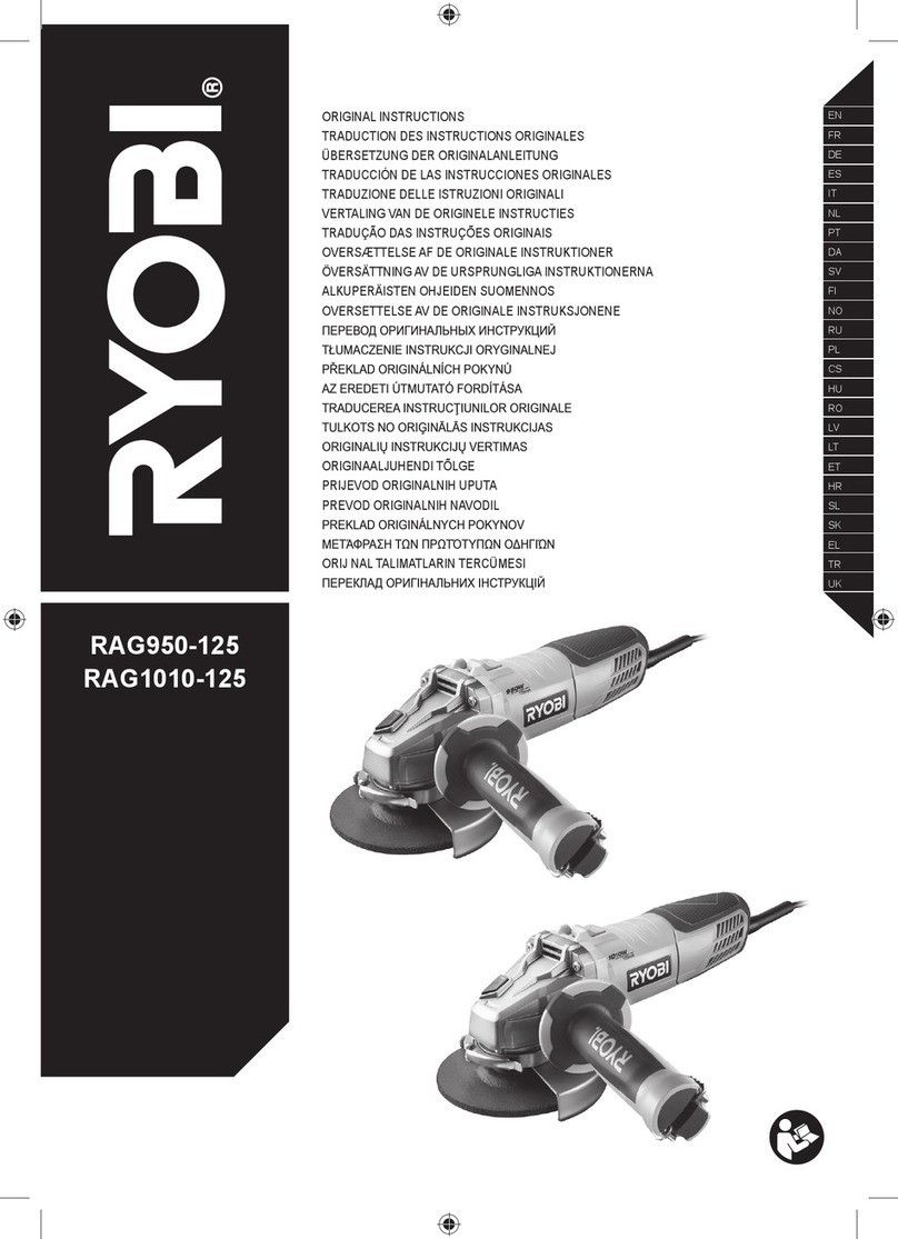 Ryobi RAG1010-125SF User manual Ryobi RAG1010-125SF User manual