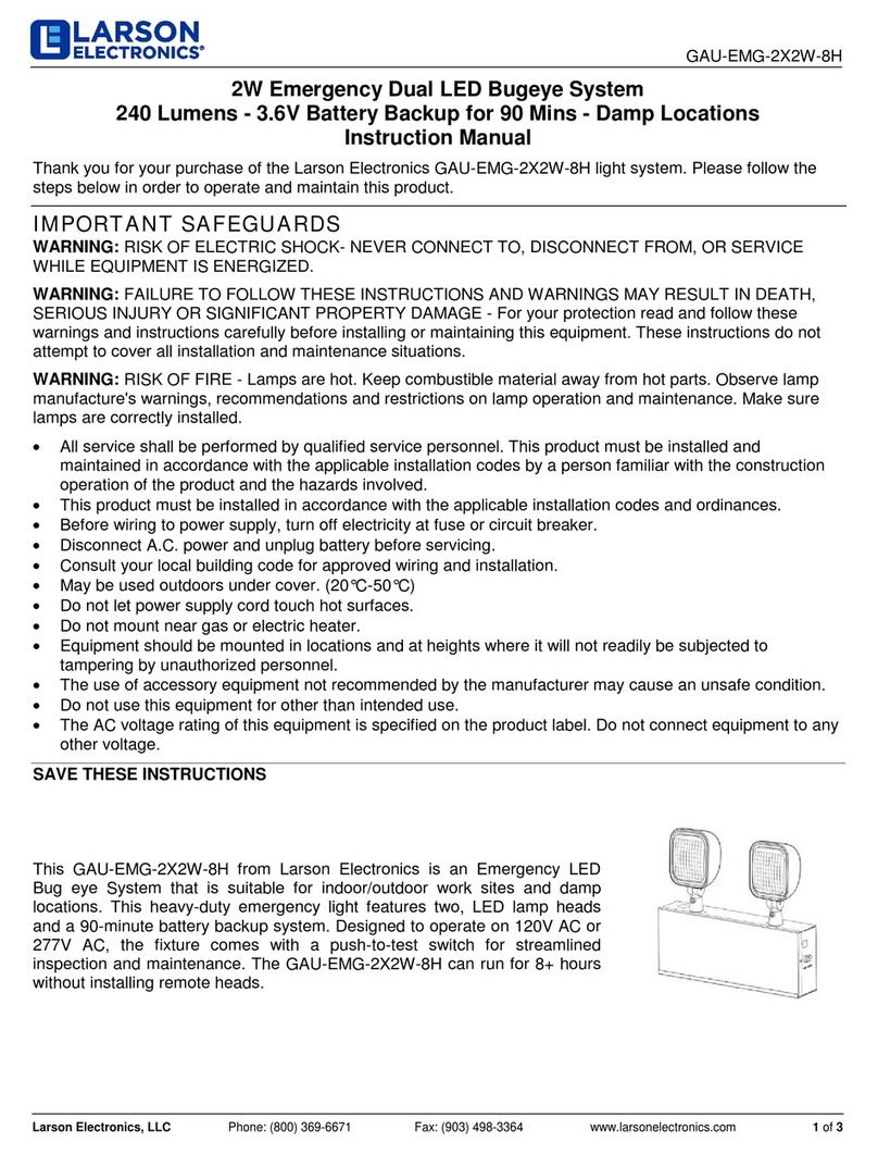Larson Electronics GAU-EMG-2X2W-8H User manual