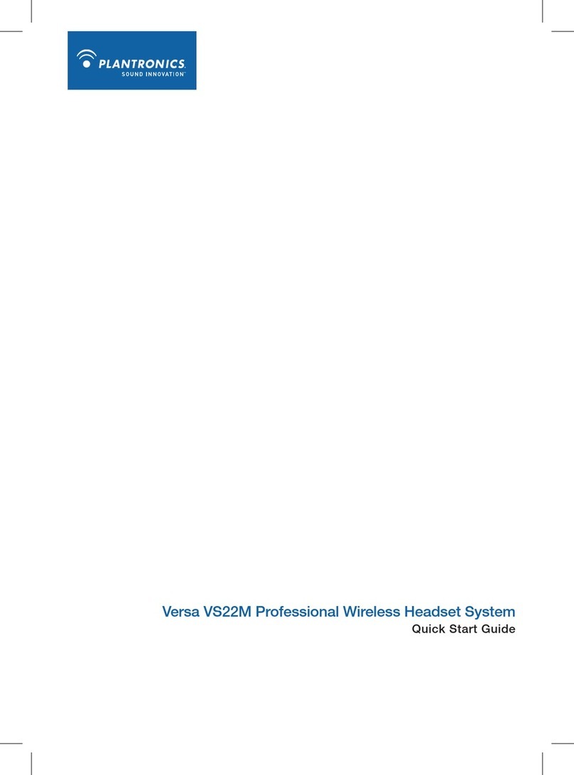 Plantronics Versa VS22M User manual Plantronics Versa VS22M User manual