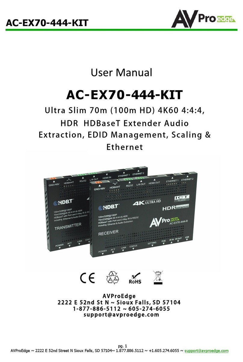 AVPro Edge AVP-AC-EX70-444-KIT user manual