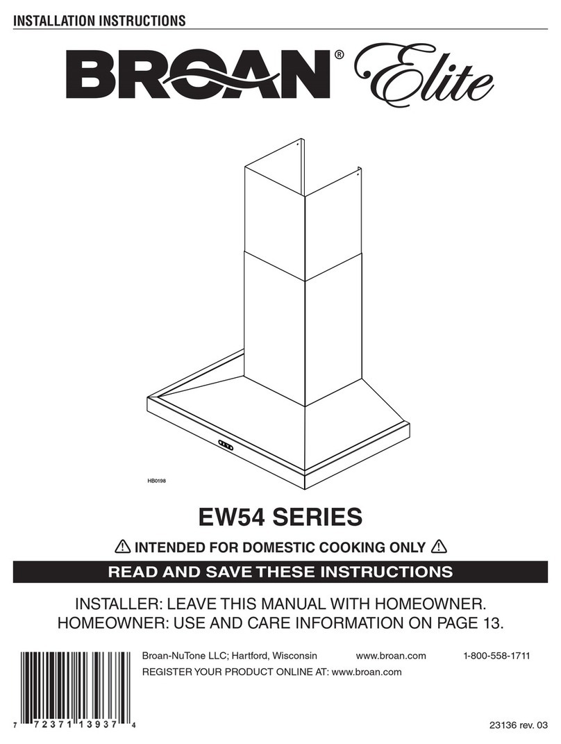 Broan EW5436BLS installation instructions