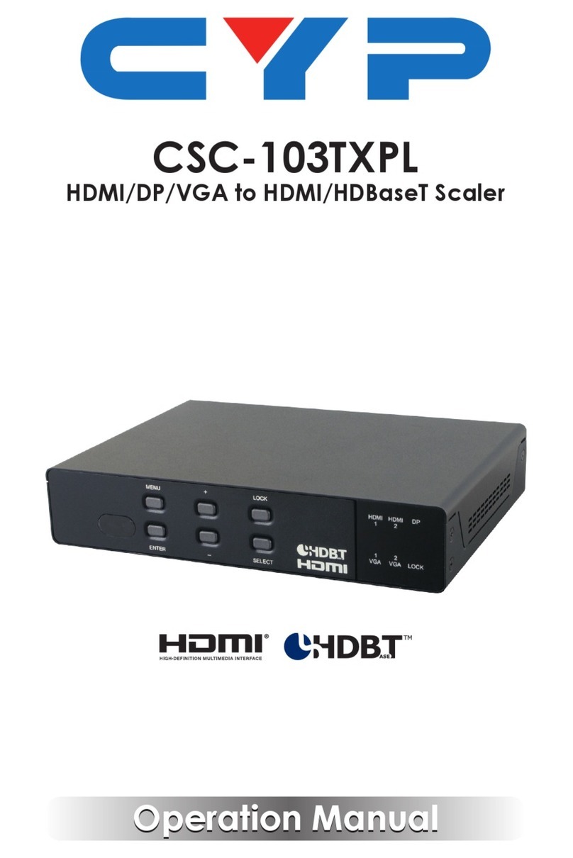 CYP CSC-103TXPL User manual