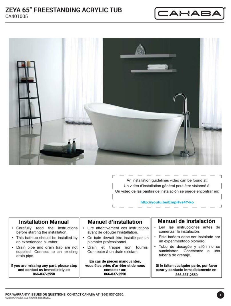 CAHABA ZEYA CA401005 installation manual